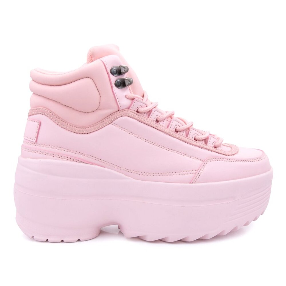 NEW Berness - MACY 01 Blush Dunes Pink Platform Sneakers